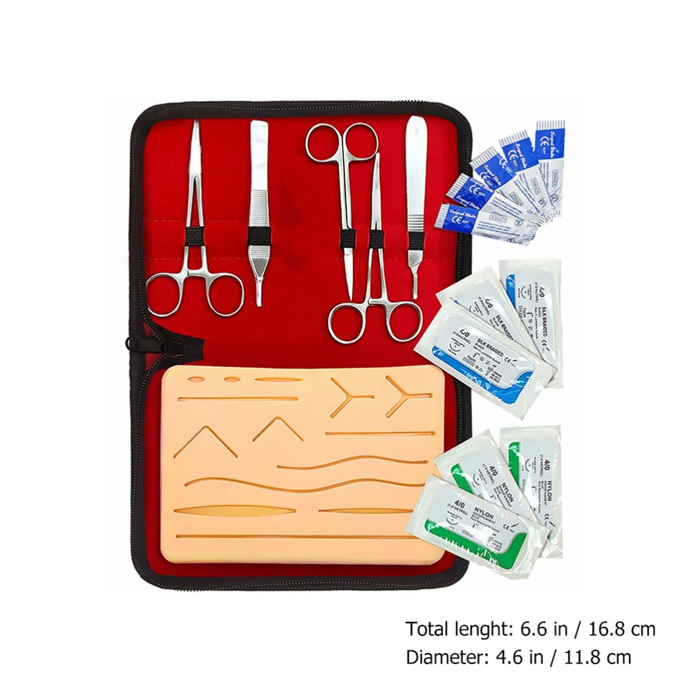 1 Set of 17Pcs Practice Suture Kit Suturing Skill Trainer Suture Training Tools