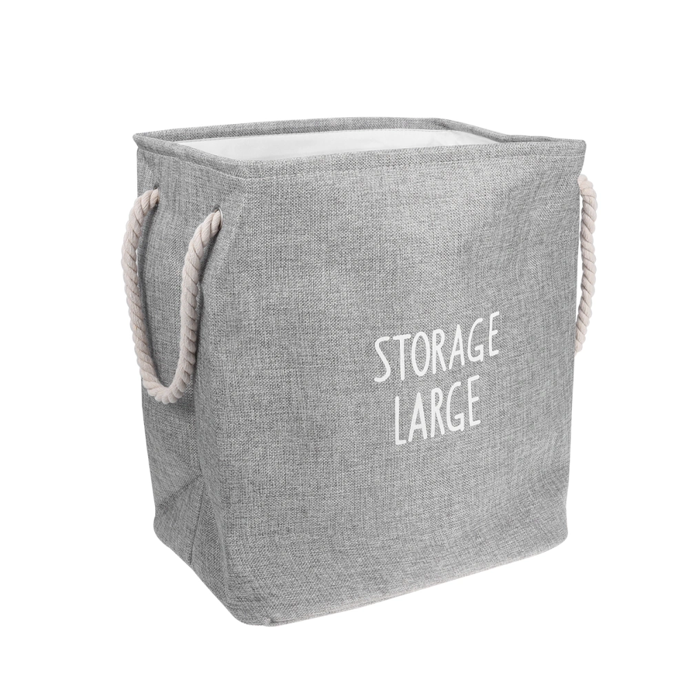 Foldable Laundry Basket Hamper Clothes Bag Folding Dustproof Washing Bin Storage Sack (Dark Grey)