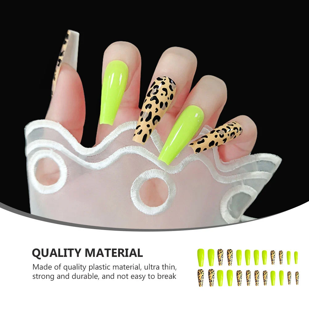 24pcs Fashion Long Fake Nails Full Cover False Nails Party Fake Nails for Women