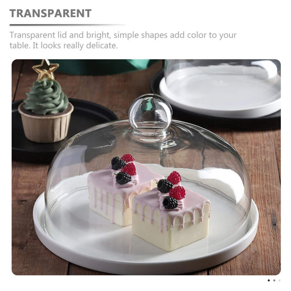 Delicate Cake Tray Multi-function Dessert Plate Household Cake Plate Cake Storage Supply