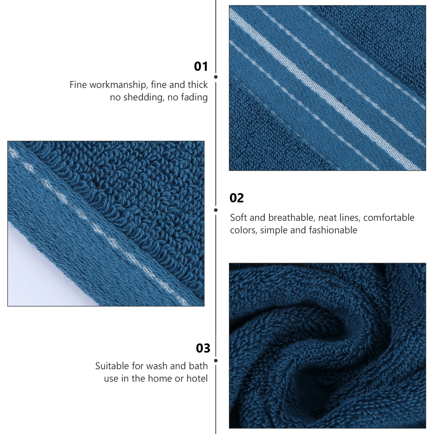 1pc Washcloth Cotton Towel Thickened Towel Home Cotton Face Washing Towel
