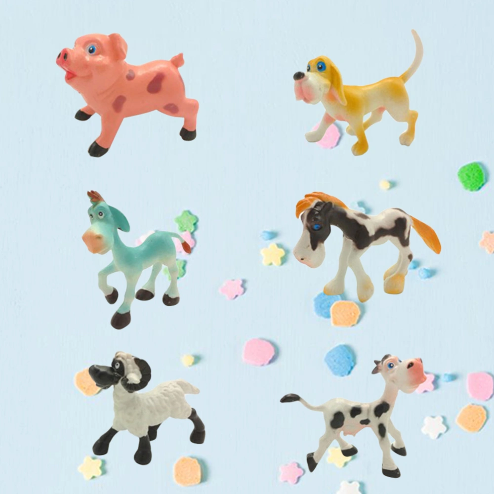 6Pcs Farm Animals Action Toys Plastic Animals Toys Animals Action Toys