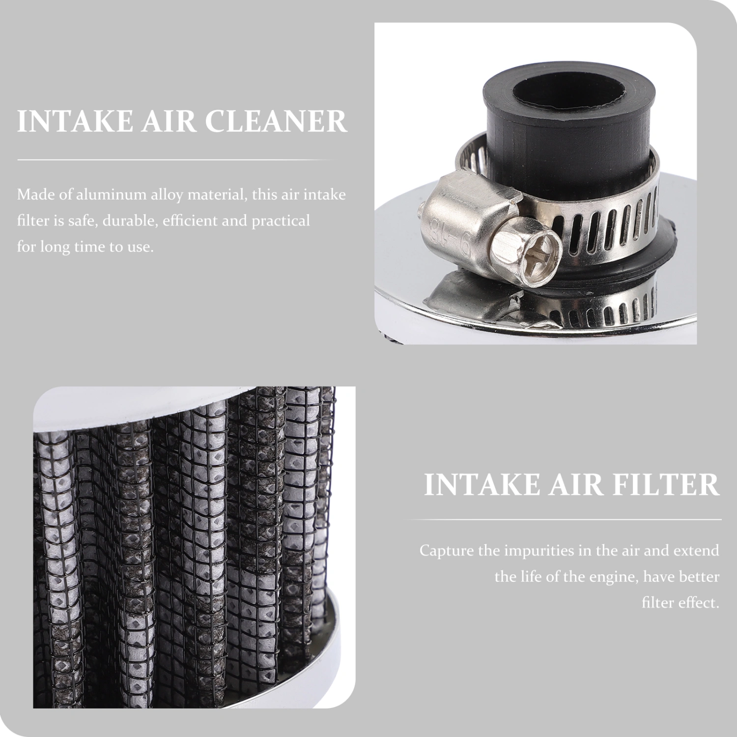 2 Pcs Car Air Filters Cold Air Intake Filters Vent Air Intake Filter Cleaners