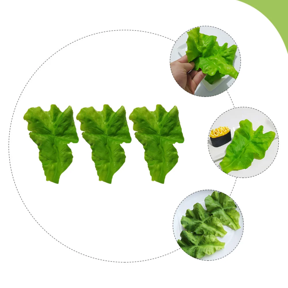 Fake Lettuce Leaf Artificial Vegetables Lettuce Simulation Plastic Lifelike Vegetables