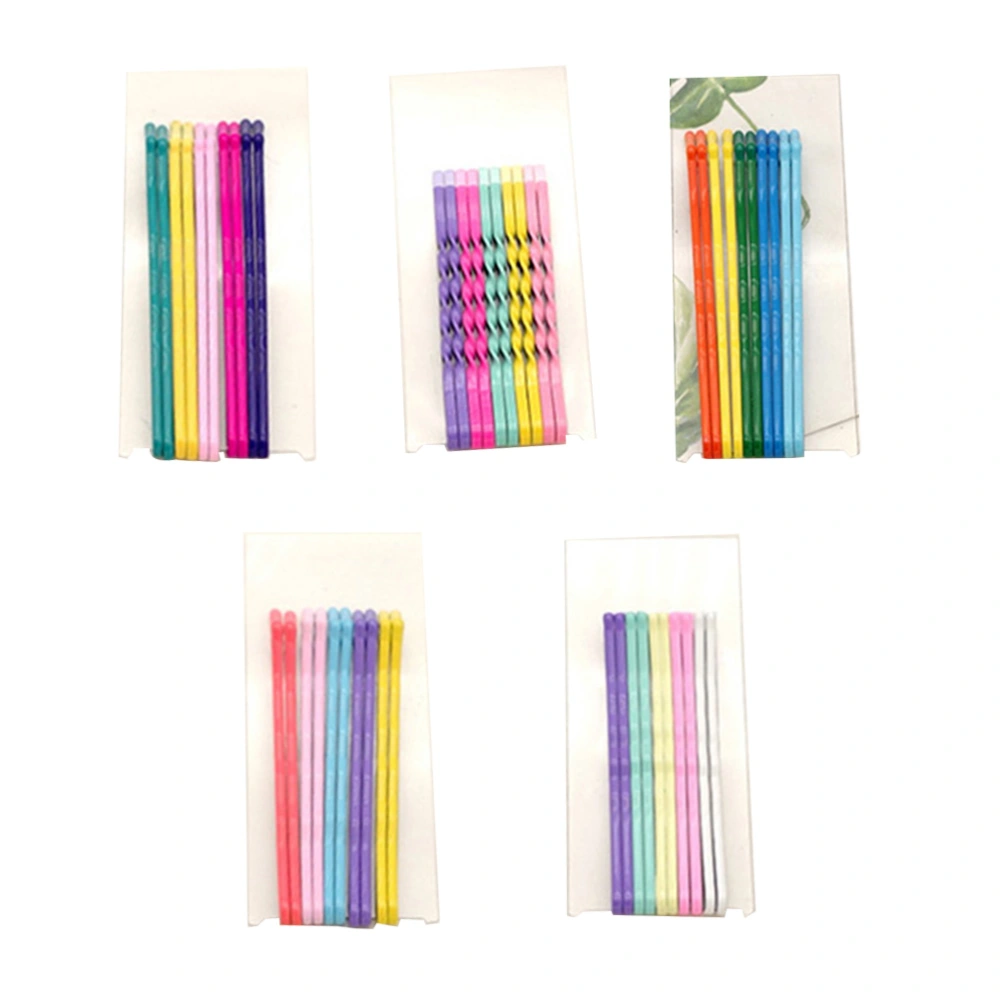 50Pcs Bobby Candy Hair Clips Rainbow Hair Metal Barrettes Styling Clips