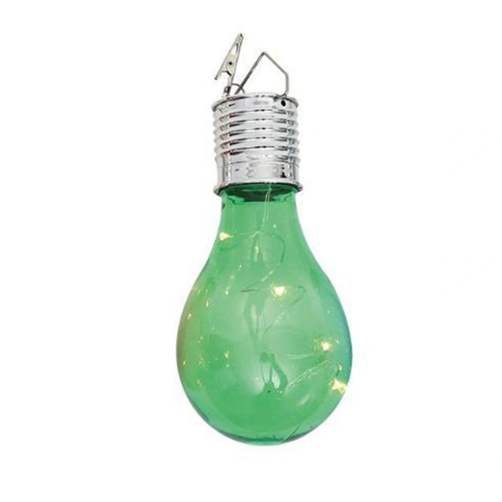 Waterproof Solar Rotatable Hanging LED Light Lamp Bulb for Outdoor Garden Camping (Green Shell)