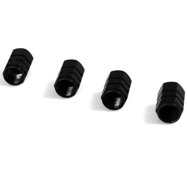 4pcs Universal Wheel Tire Air Dust Stem Caps Cover for Car Motorcycle (Black)