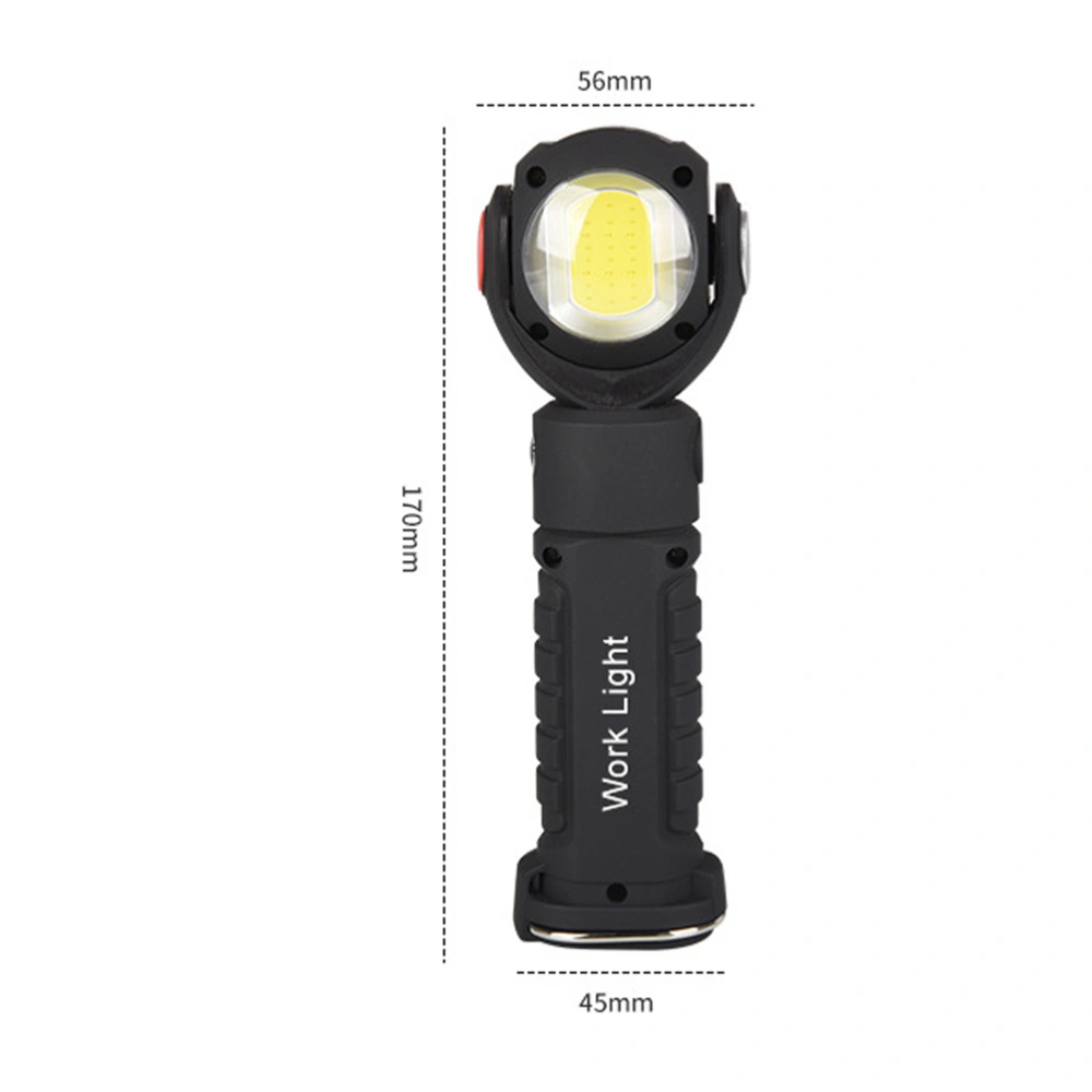 Spotlight Working Light COB LED Inspection Light Torch Magnetic Handheld Work Home Garage Car Emergency Light (Black)