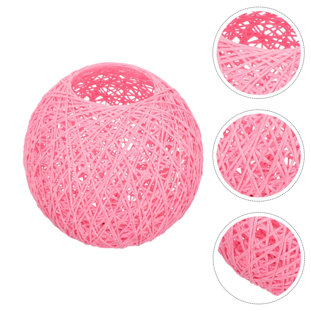 Decorative Rattan Ball Lampshade Practical Chandelier Shade Light Accessory