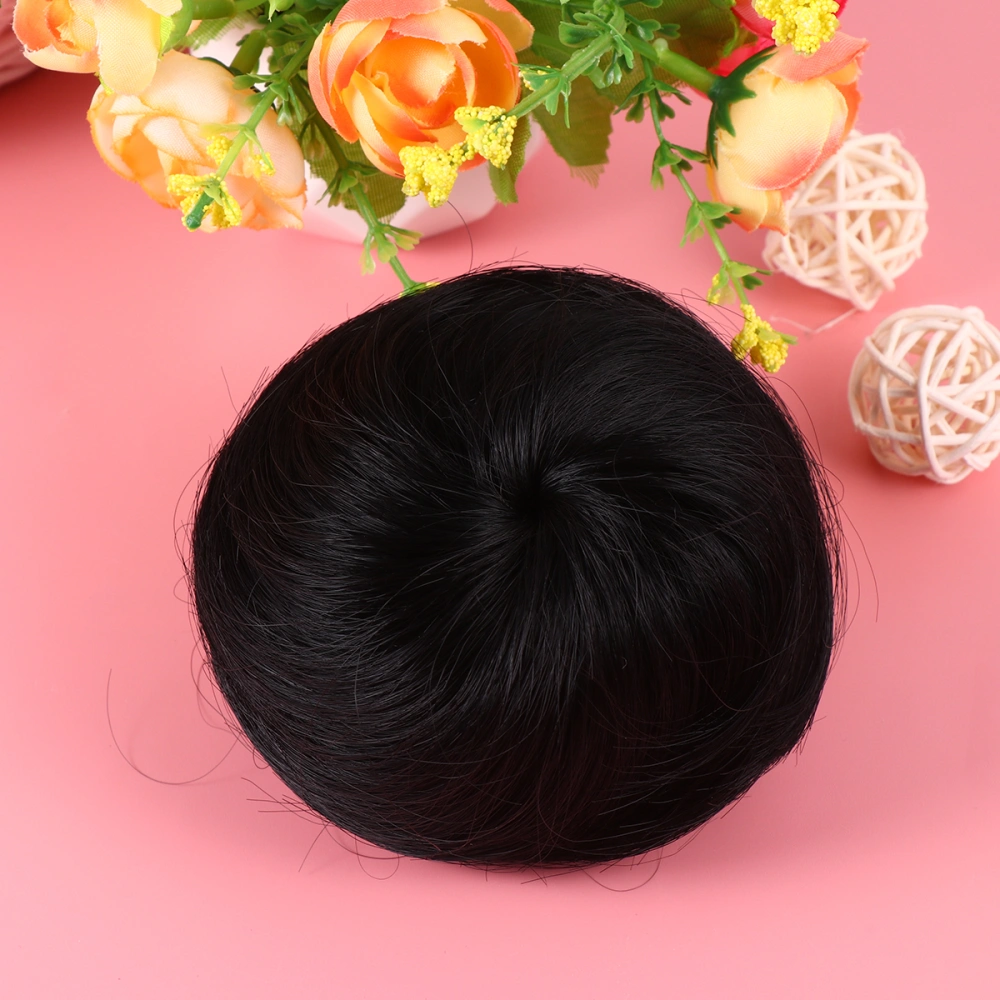 Synthetic Hair Bun Wig Hair Chignon Wig Hair Plate Tool Hairpiece Wig Khaki