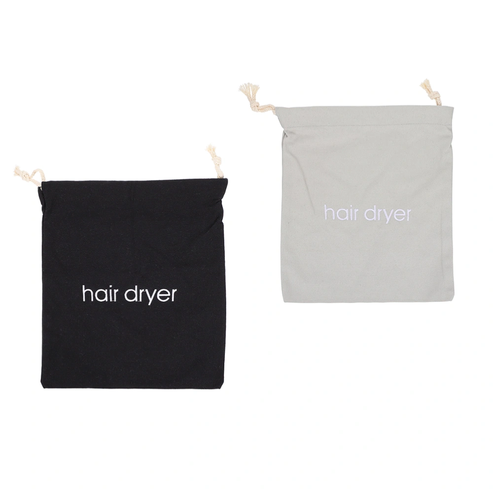 2Pcs Hair Dryer Storage Bag Canvas Waterproof Dustproof Pouch Hair Dryer Holder