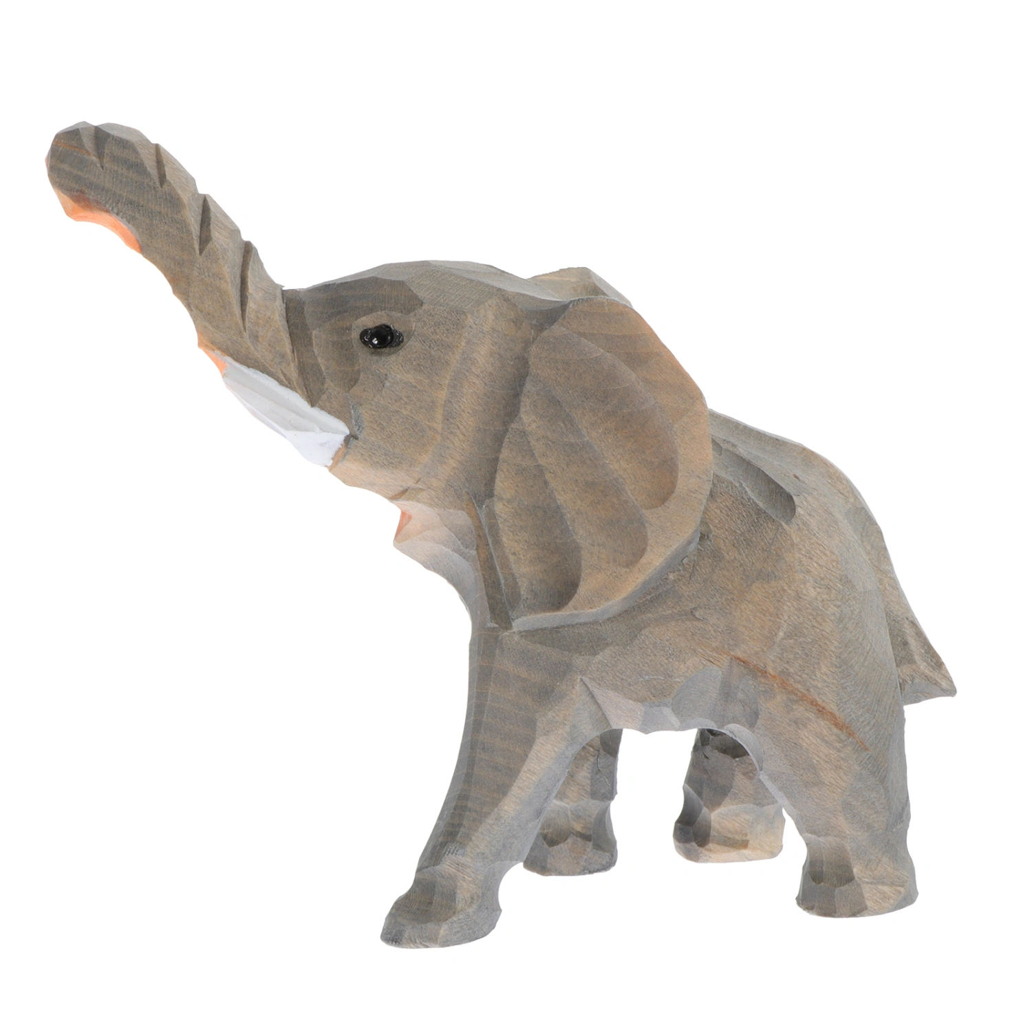 Handmade Basswood Elephant Adornment Simulation Elephant Carving Model