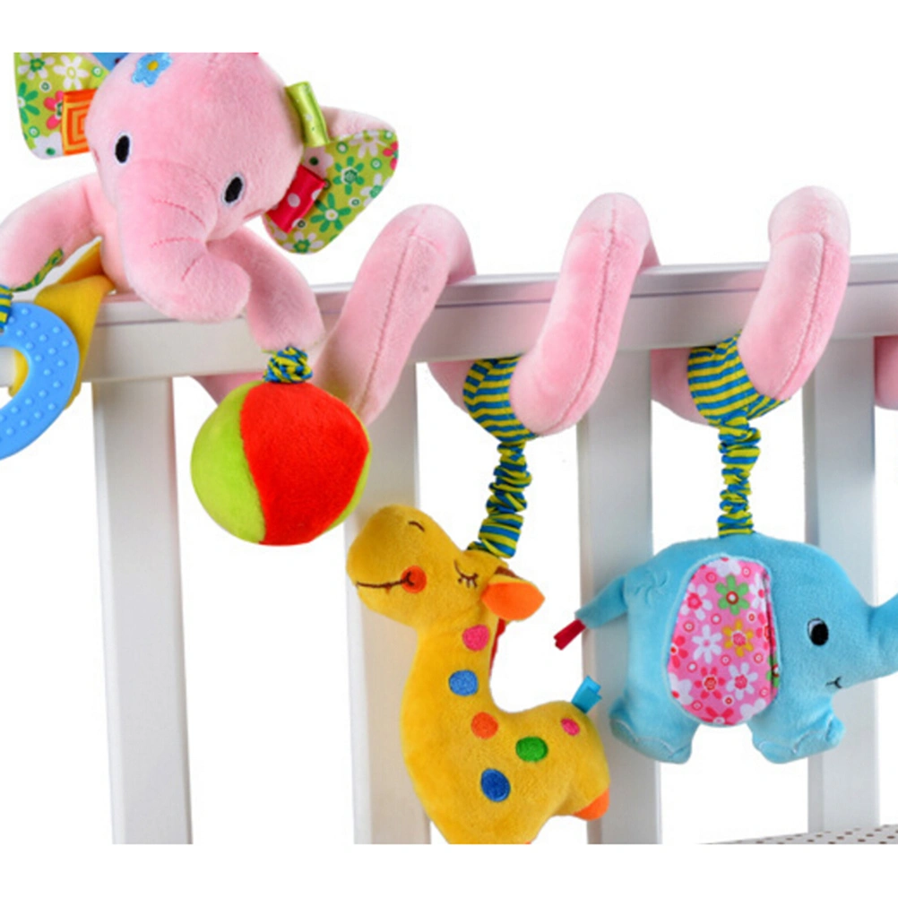 Elephant Baby Infant Crib Toy Wrap Around Crib Rail Toy Stroller Toy Baby Educational Plush Toys