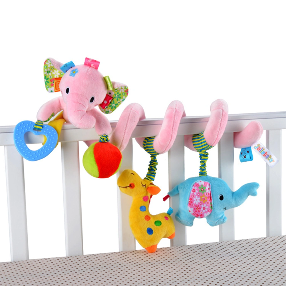 Elephant Baby Infant Crib Toy Wrap Around Crib Rail Toy Stroller Toy Baby Educational Plush Toys