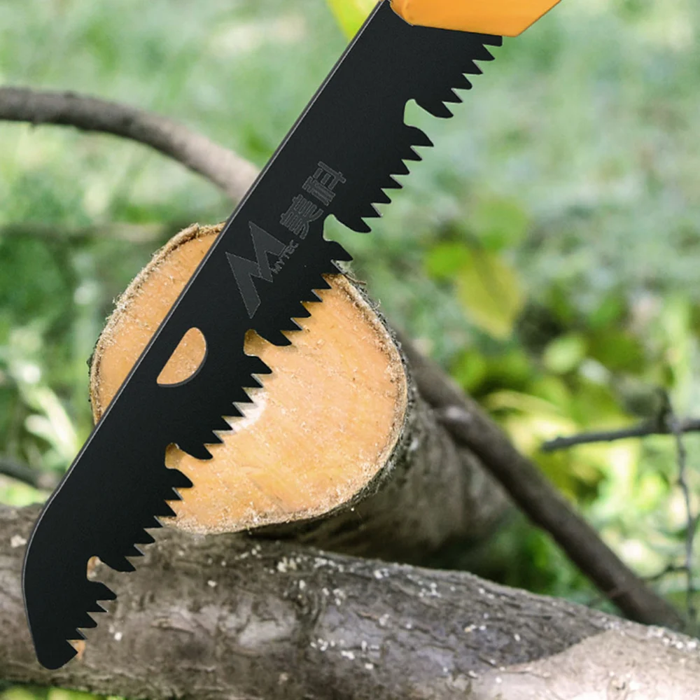 1Pc Outdoor Foldable Woodworking Hand Gardening Sawing Tool Orange Black