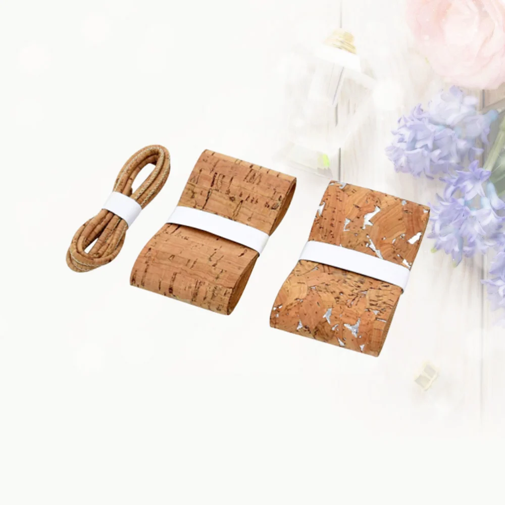 3 Roll DIY Bark Grain Tape Polyester Ribbons for Party Packaging Gifts Gardening Flower Wrapping (Mixed Style)