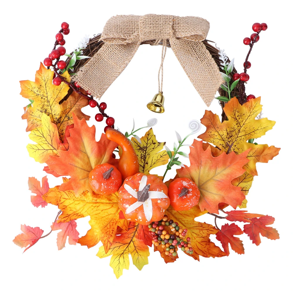 Thanksgiving Day Hanging Wreath Simulation Pumpkin Garland Wall Garland Ornament Hanging Adornment for Decor Use