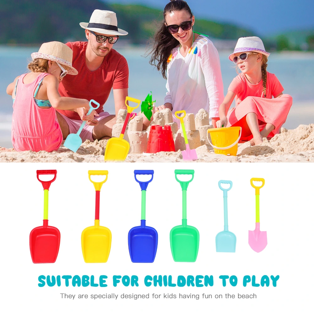 6pcs Funny Sand Beach Shovel Toys Scoop Beach Toys Children Playing Sand Toys