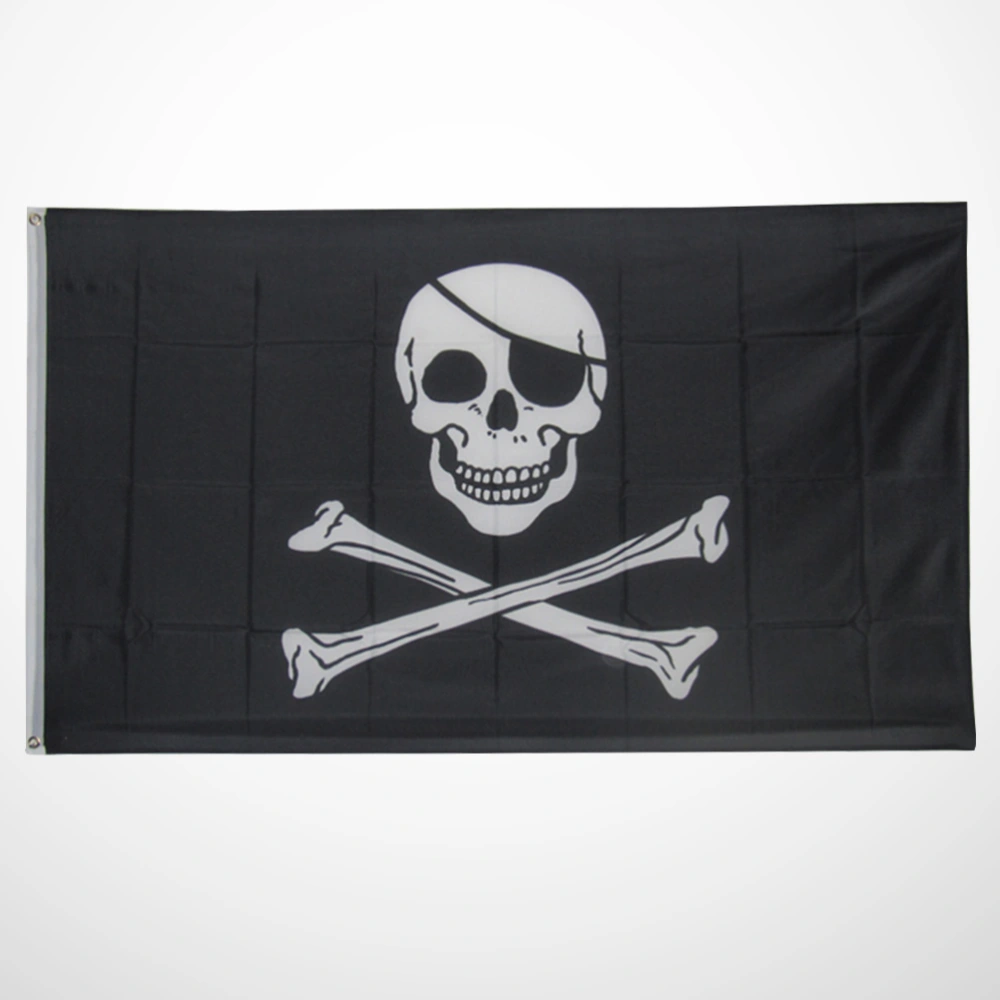 1PC 90x150cm Halloween Pirate Skull Flag Creepy Home Haunted House Decoration Cosplay Supplies