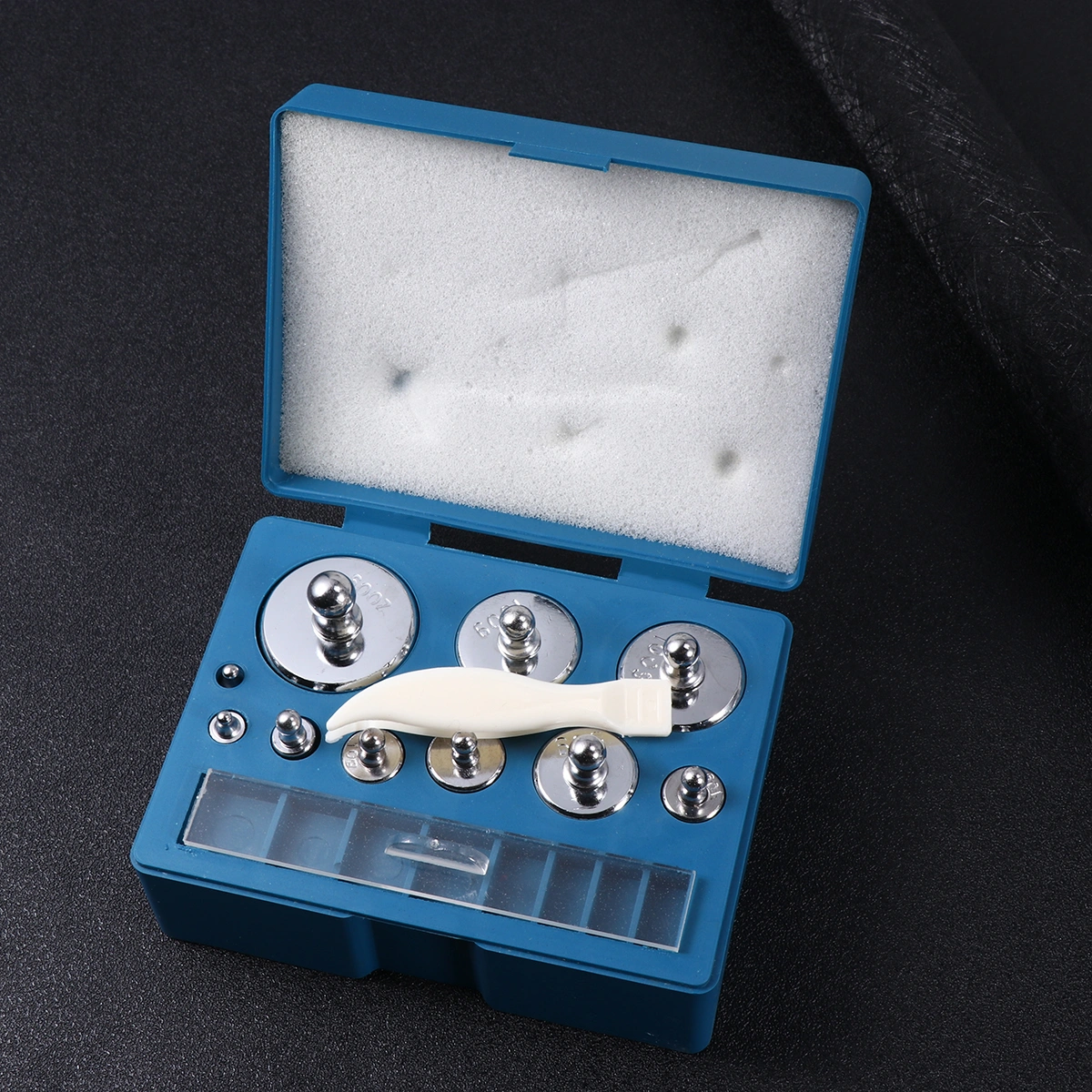500 Grams Plating Steel Calibration Scale Weight Kit Calibration Weights with Tweezers for Digital Balance Scale - 10mg-200g