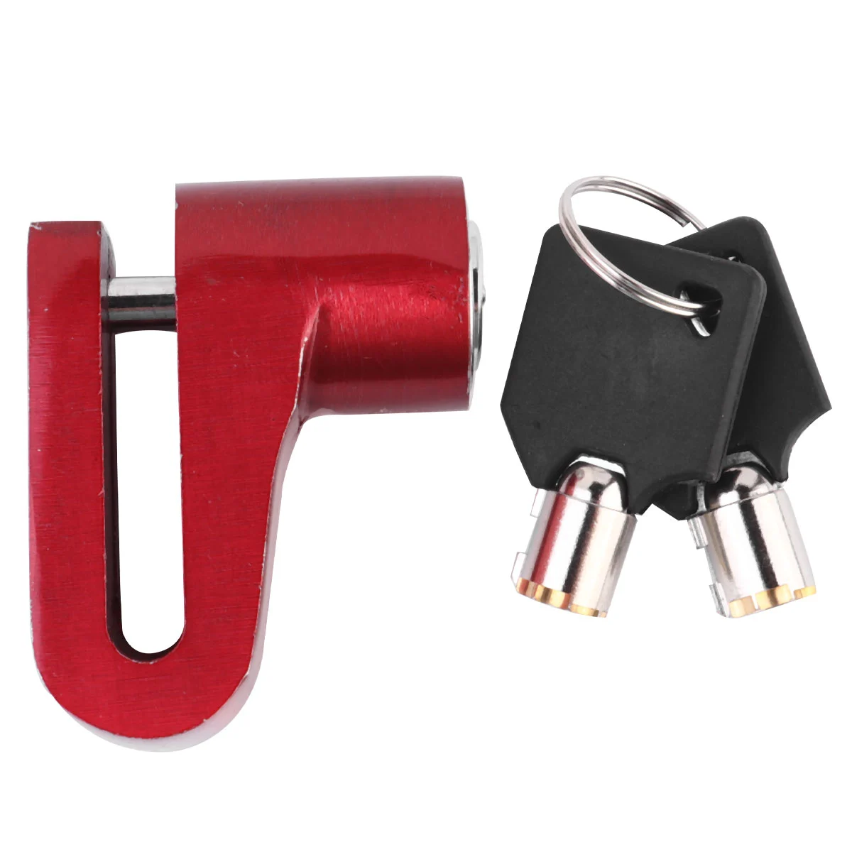 1Pc Motorcycle Lock Security Anti Theft Bike Disc Brake Lock Theft Protection Lock Core for Motorcycle Scooter Motorbike (Red)