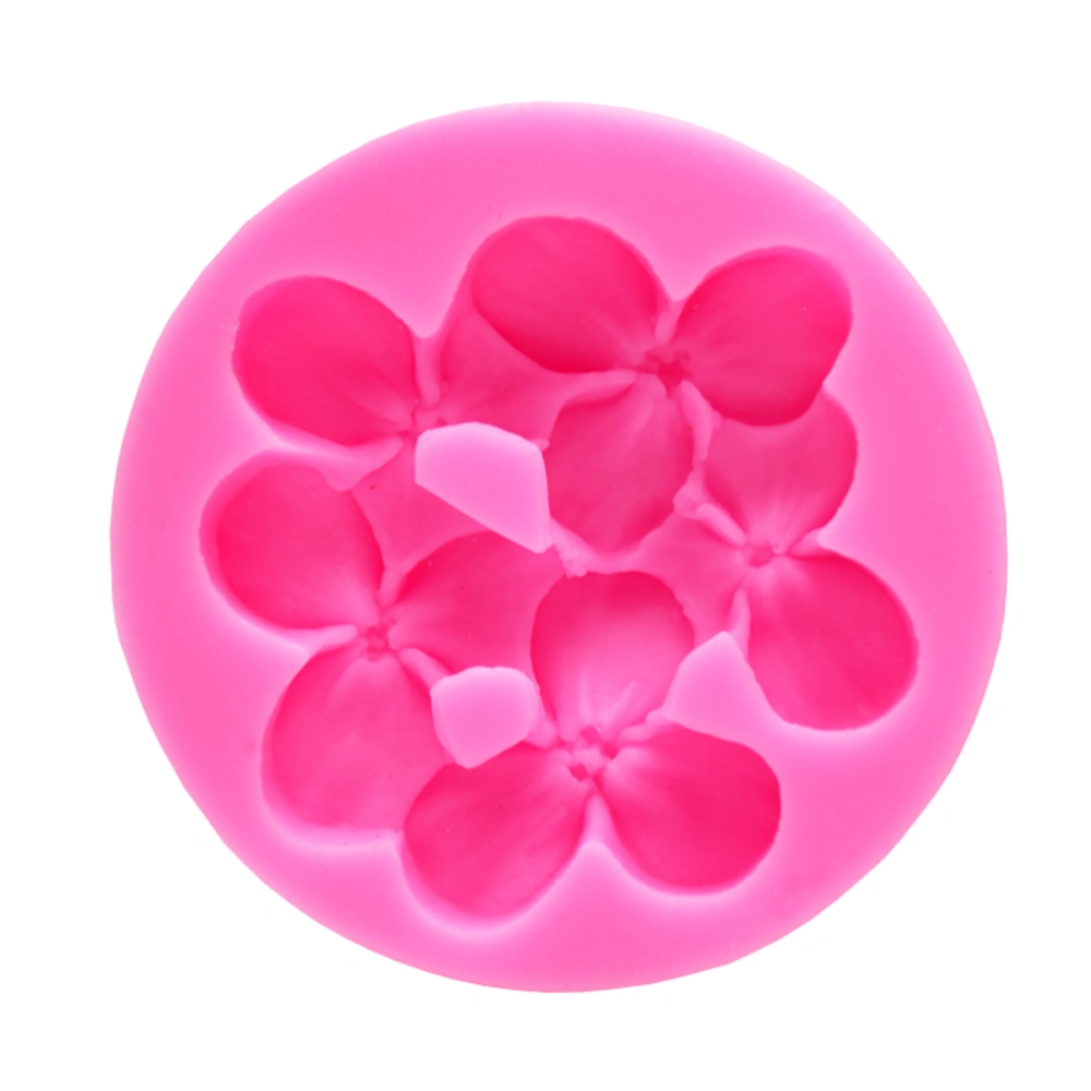 Hydrangea Silicone Molds Cake Decorating Tools Bakeware Cupcake Dessert Chocolate Fondant Mold (Pink)