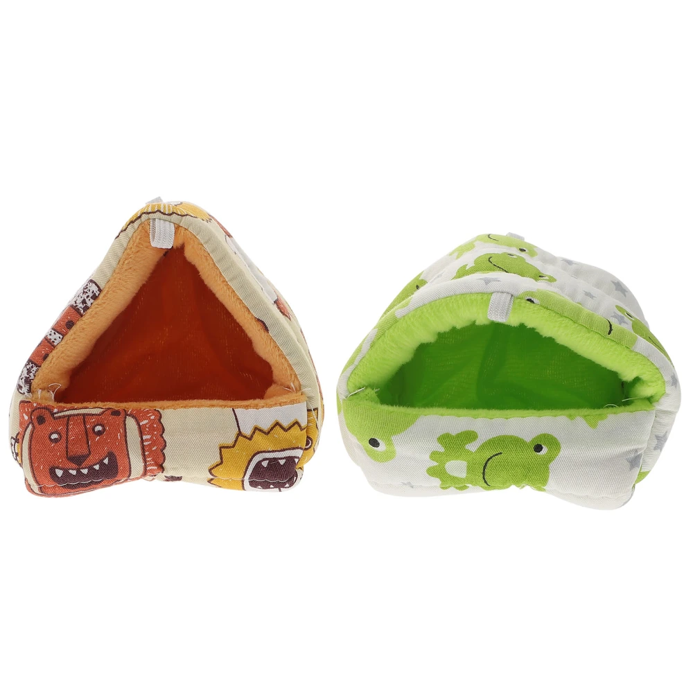 2Pcs Lovely Hamster Houses Comfortable Hamster Hideouts Small Hamster Beds Chinchilla Accessory