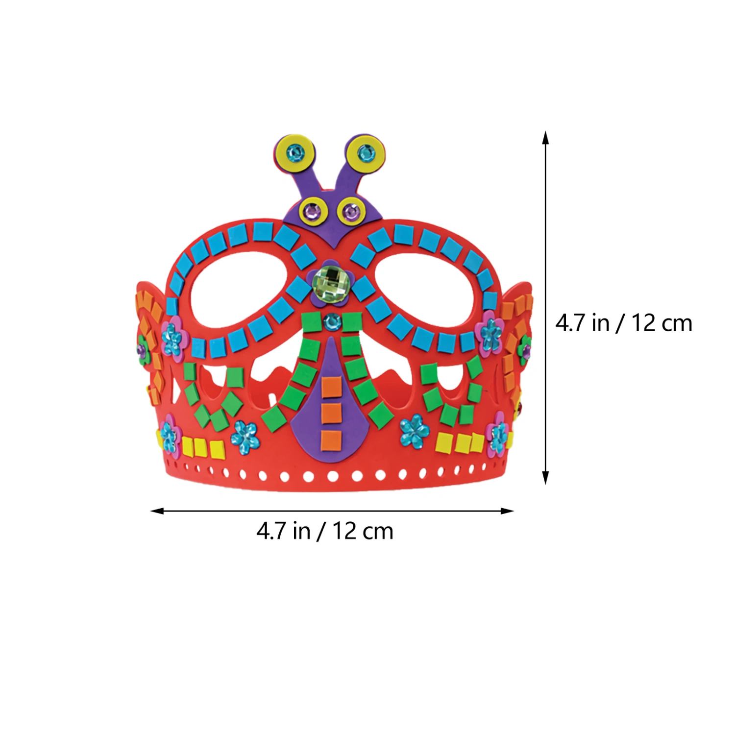 6Pcs DIY Crown Hats Tiara Craft Kits Children Crown DIY with Rhinestone Stickers