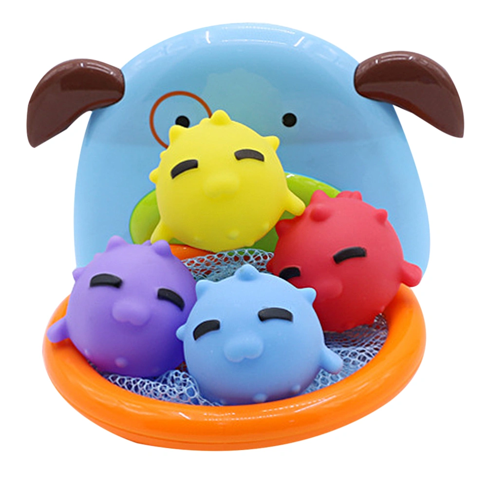 5pcs in One Set Creative Shooting Toy Adorable Basket Water Toys Cartoon Water Playing Funny Bathroom Toy for Baby (Assorted Color)