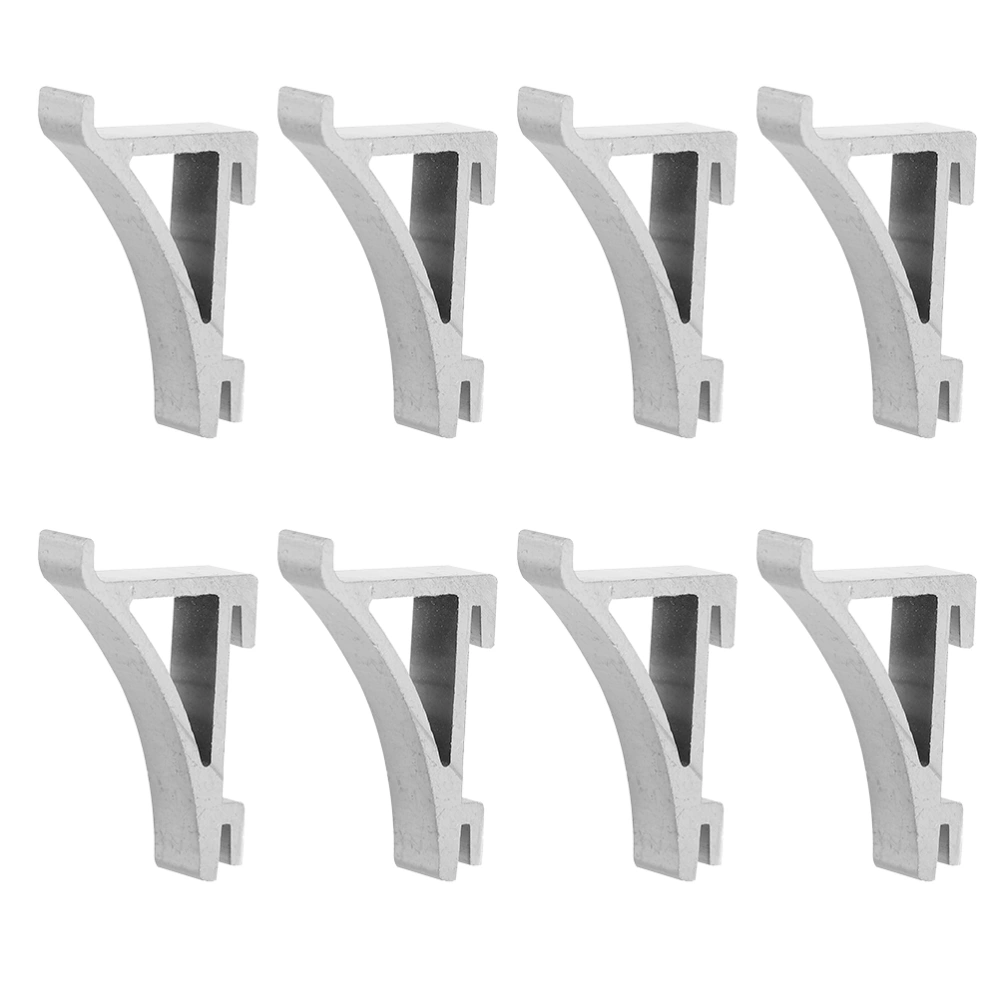 8pcs Aluminum Refrigerator Shelf Clips Refrigerator Support Clamp Shelf Support