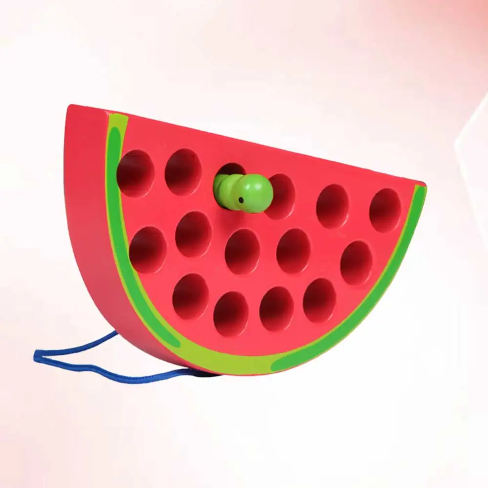 Kids Funny Threading Toy Children Early Educational Toy Thread Playing Toy (Watermelon)