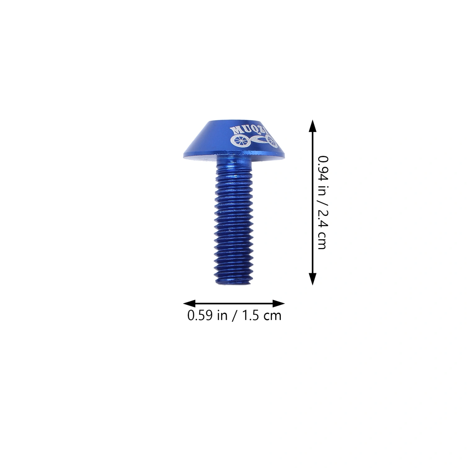 4pcs Mountain Bike Brake Screw Aluminum Alloy Foldable Cycling V Brake Bolts (Blue)