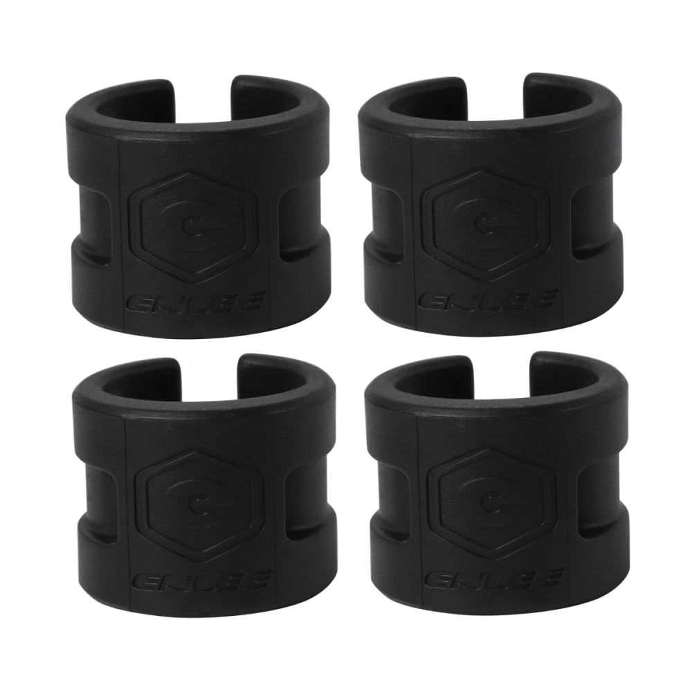 4 Pcs Anti-Collision Rubber Protective Clip Mounted Rings Road Rear Fork Chain Protector Mountain Bike Equipment (Black)