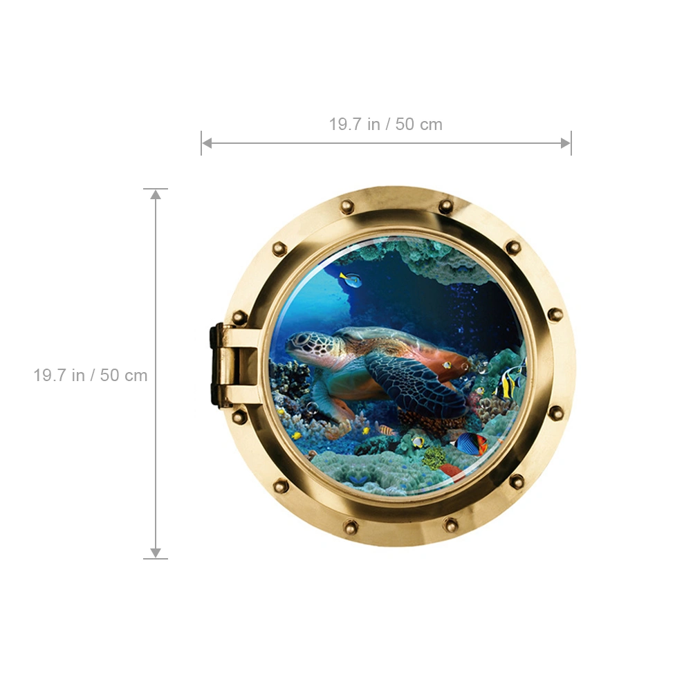Under the Sea Ocean Fish 3D Window View Wall Stickers Undersea World Removable Wall Art Decals (5005)