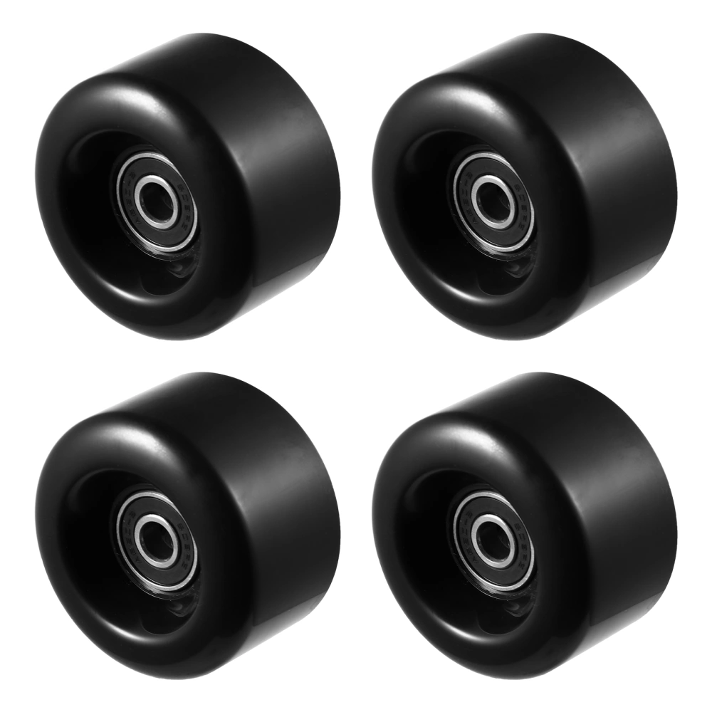 4Pcs PU Double Row Wheels Roller Skating Wheels Skates Accessories with Bearing