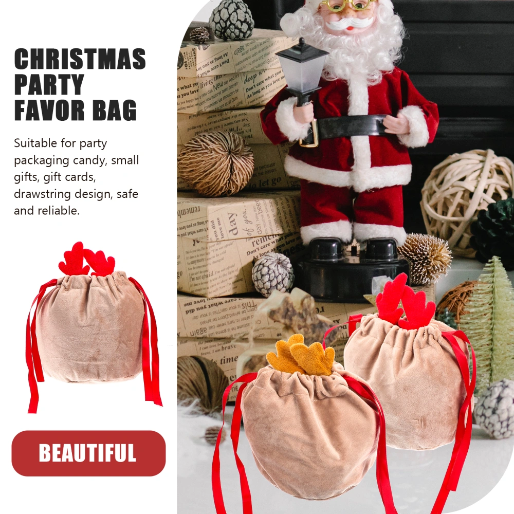 20pcs Christmas Gift Bags Xmas Candy Bags Xmas Drawstring Bags Party Gift Holder