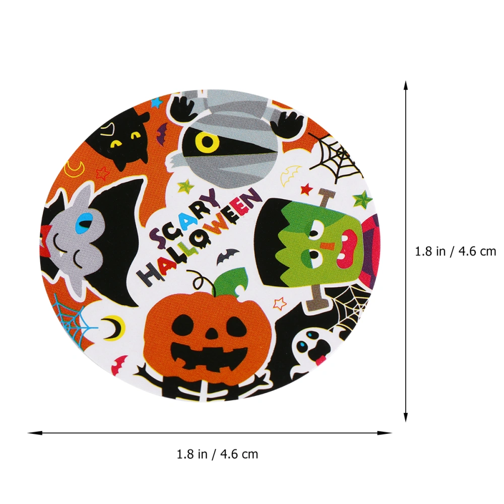 20 Sheet Halloween Sticker Package Stickers Round Sealing Sticker for Decoration