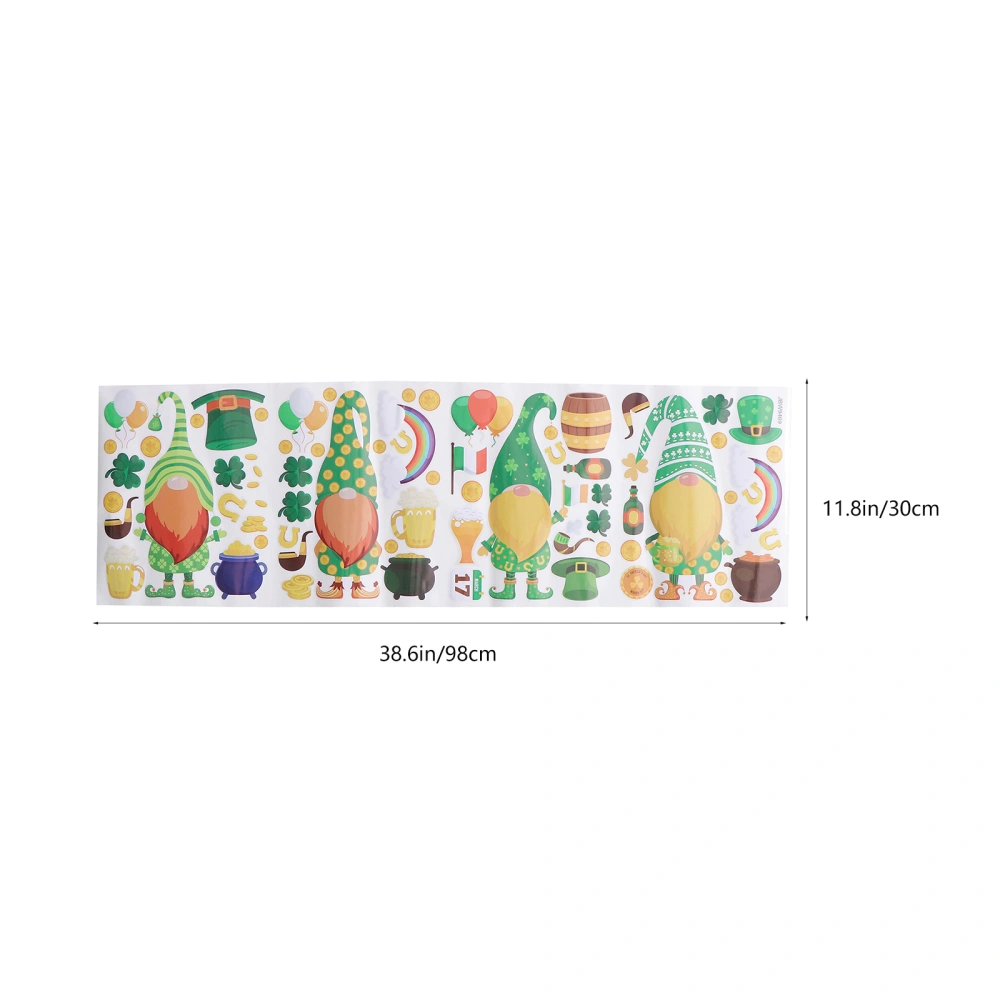 1 Set St. Patrick's Day Wall Sticker Decorative Sticker Sticker Window Sticker