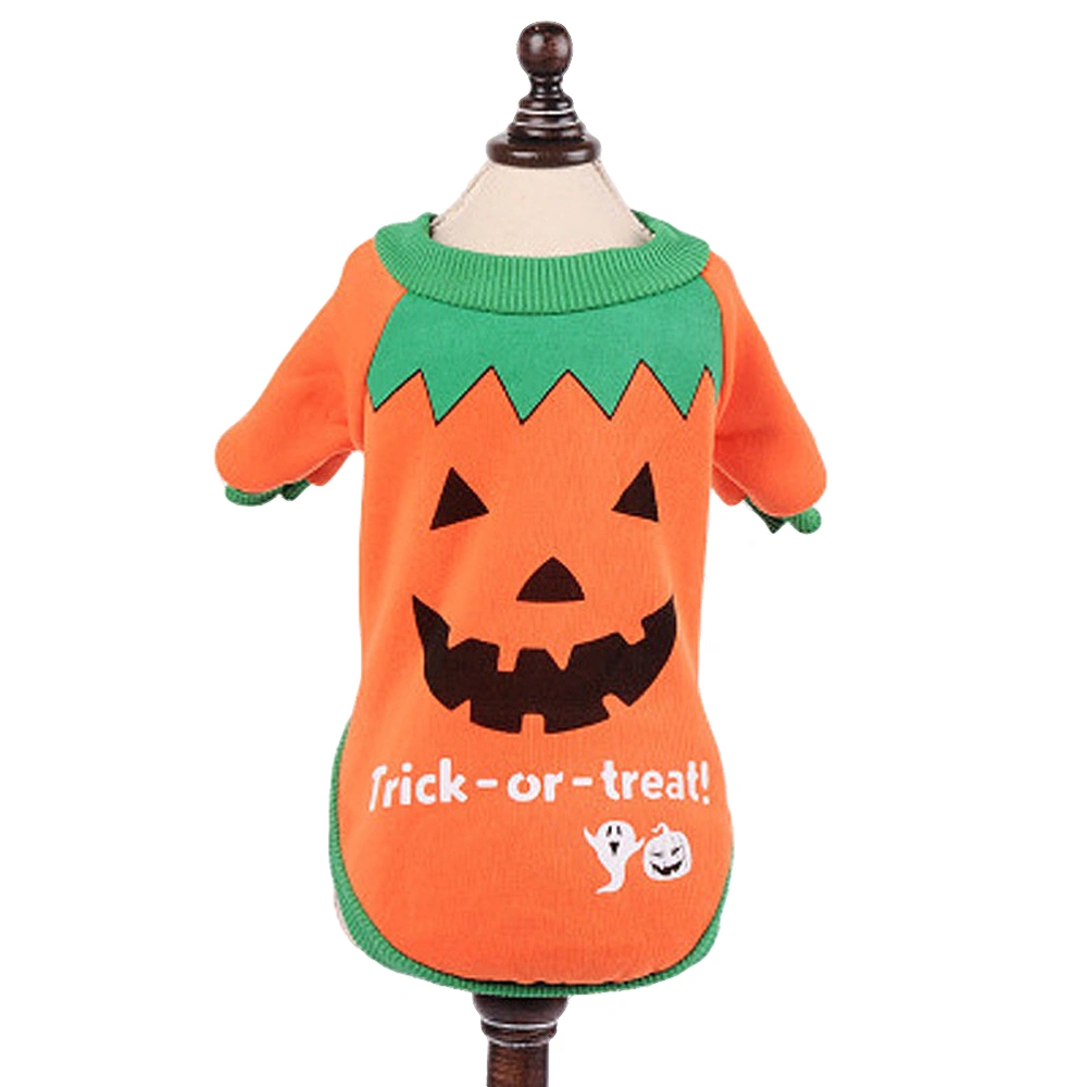 Pet Dog Clothes Halloween Pumpkin Dog Pajamas Pet Cat Dog Apparel Holidays Costume Breathable Holidays Costume for Pet Dog Puppy (Orange, XL)