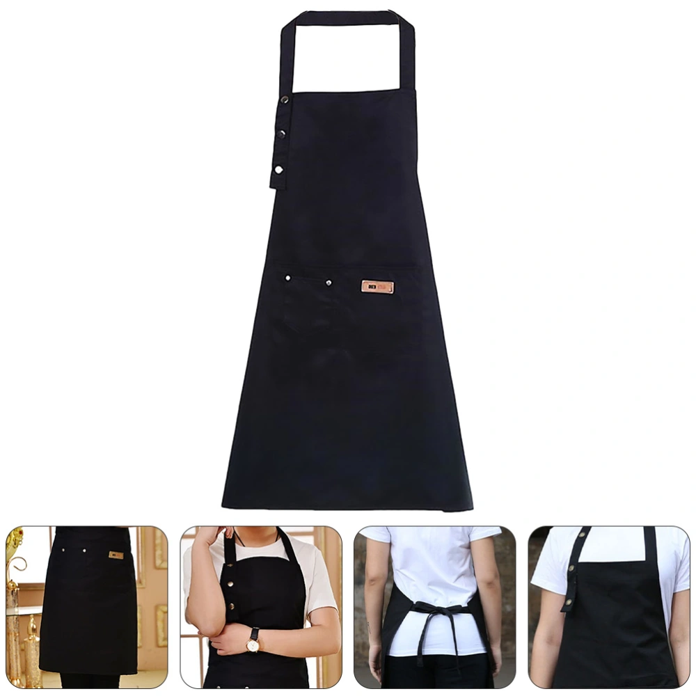 2 Pcs Sleeveless Cooking Aprons Adjustable Portable Aprons with Buttons