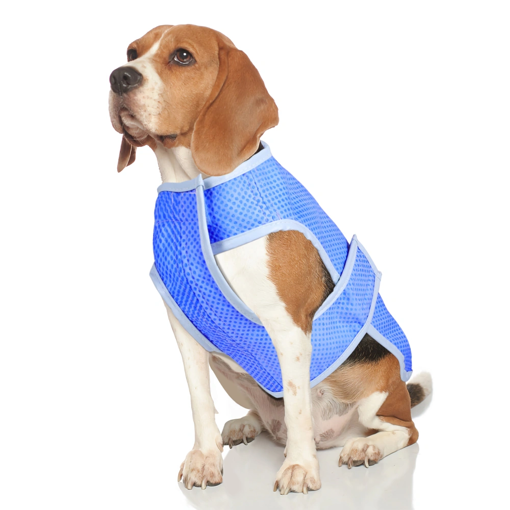 POPETPOP Dog Cooling Vest Pet Cooling Waistcoat Puppy Mesh Vest Cloth Pet Supply (Size L)