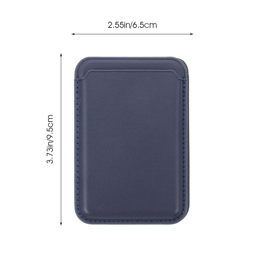 Portable Imitation Leather Card Case Practical Magnetic Card Holder for Phone