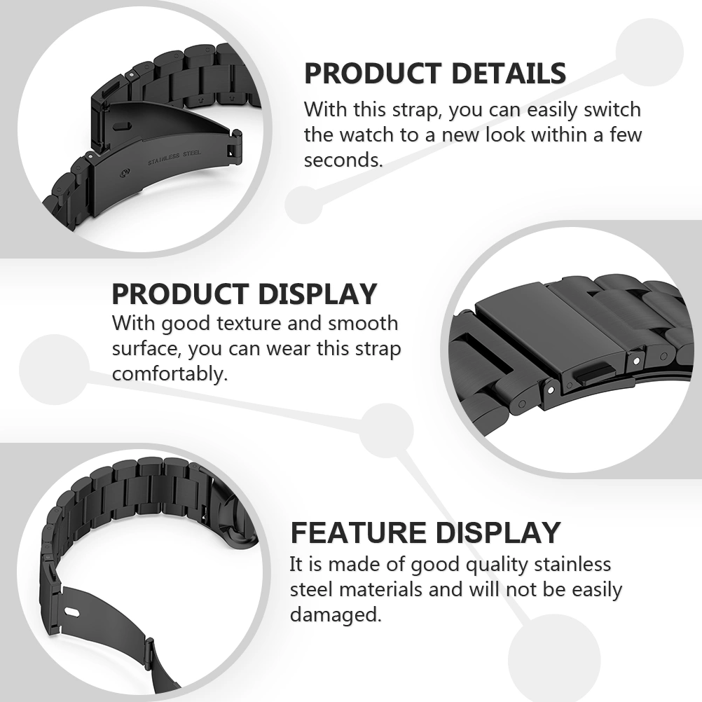 1Pc Stainless Steel Watch Band Simple Watch Strap Practical Watch Accessory