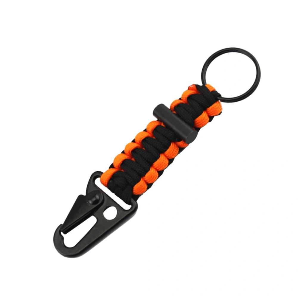 6 PCS/Set Multi-functionalParacord Fire Starter Keychains with Carabiner Outdoor Survival Tool for Camping Hiking Climbing