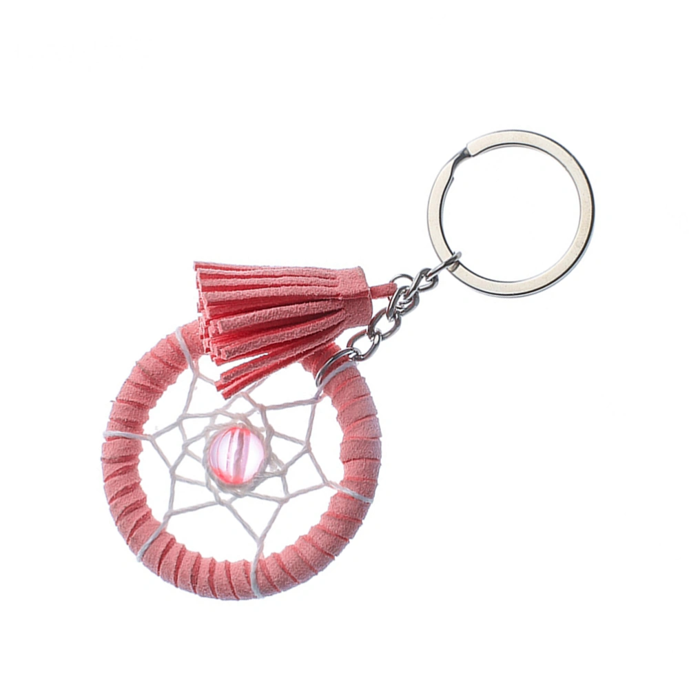 2pcs Dreamcatcher Keychain Car Key Ring Dream Net Key Chain Pendant Ornament for Girls (Random Color)