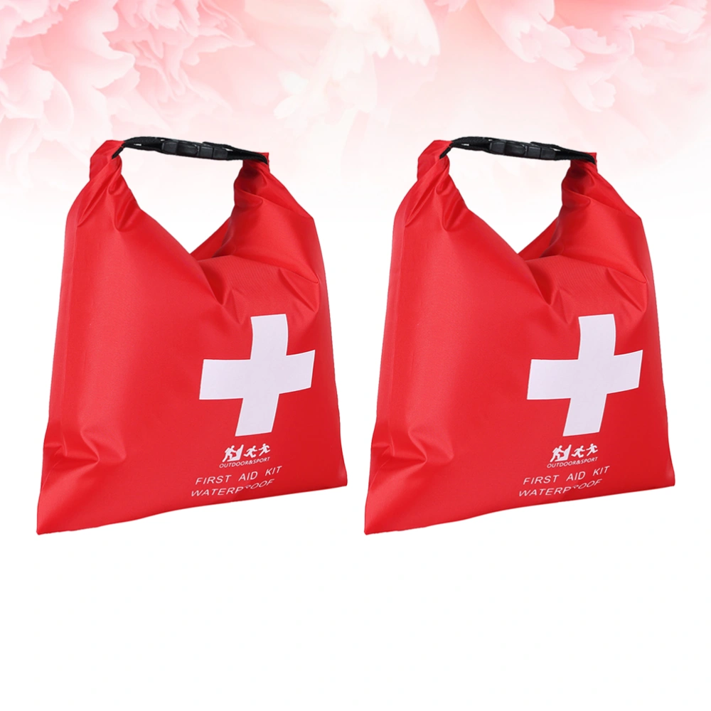 2PCS Portable Waterproof First Aid Bag Floating Storage Bag Rafting Pack Sack for Swimming Kayaking River Sailing