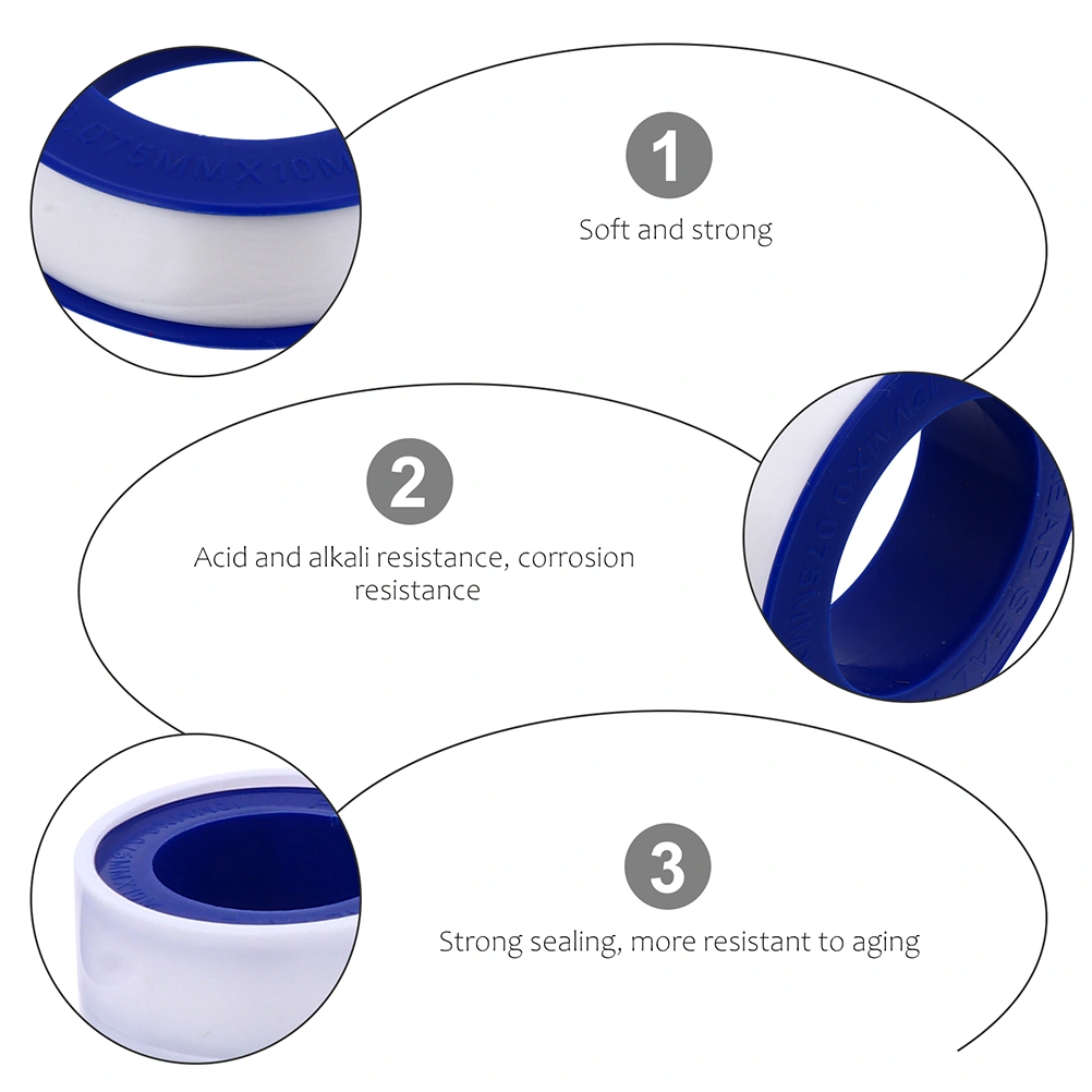 20 Rolls PTFE Tape Plumbers Supplies Sealing Tape Pipe Seal Tape for Plumbing