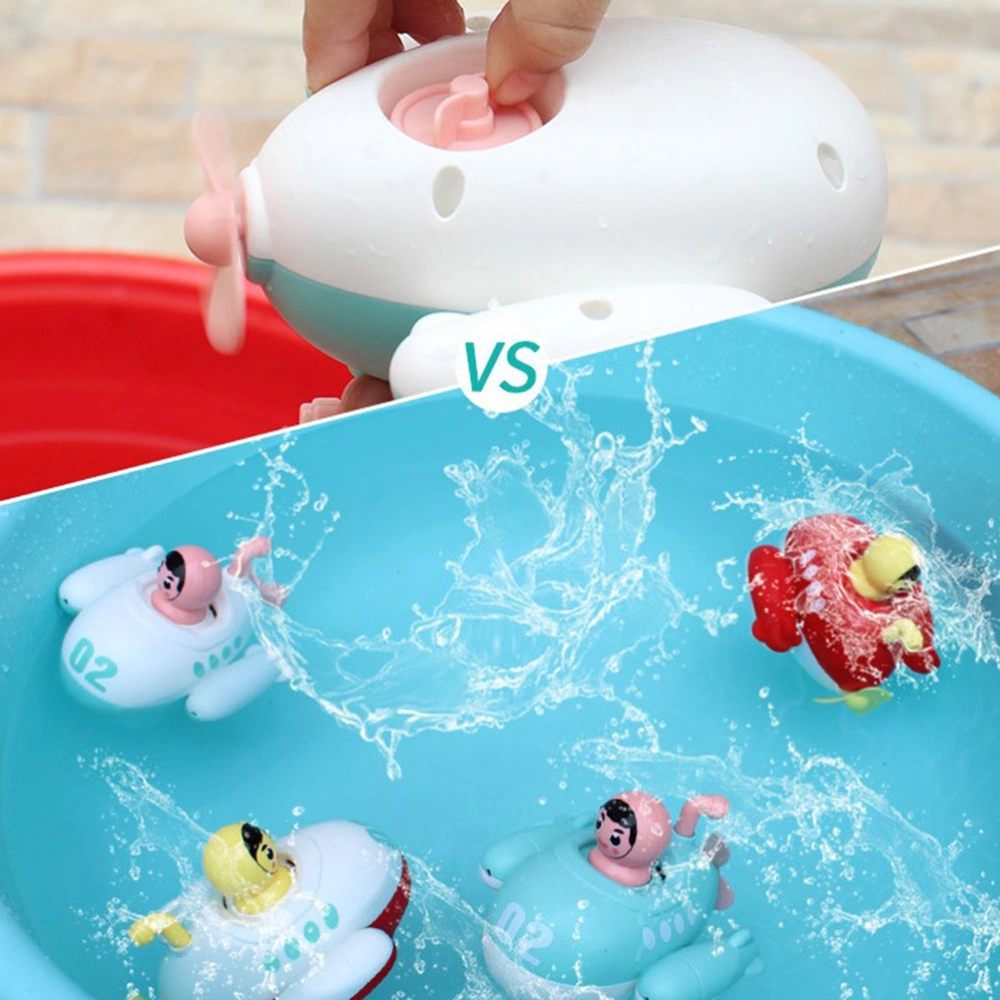 Baby Bathing Clockwork Spring Toy Baby Funny Fountain Toy Baby Bathing Water Playing Toy Red