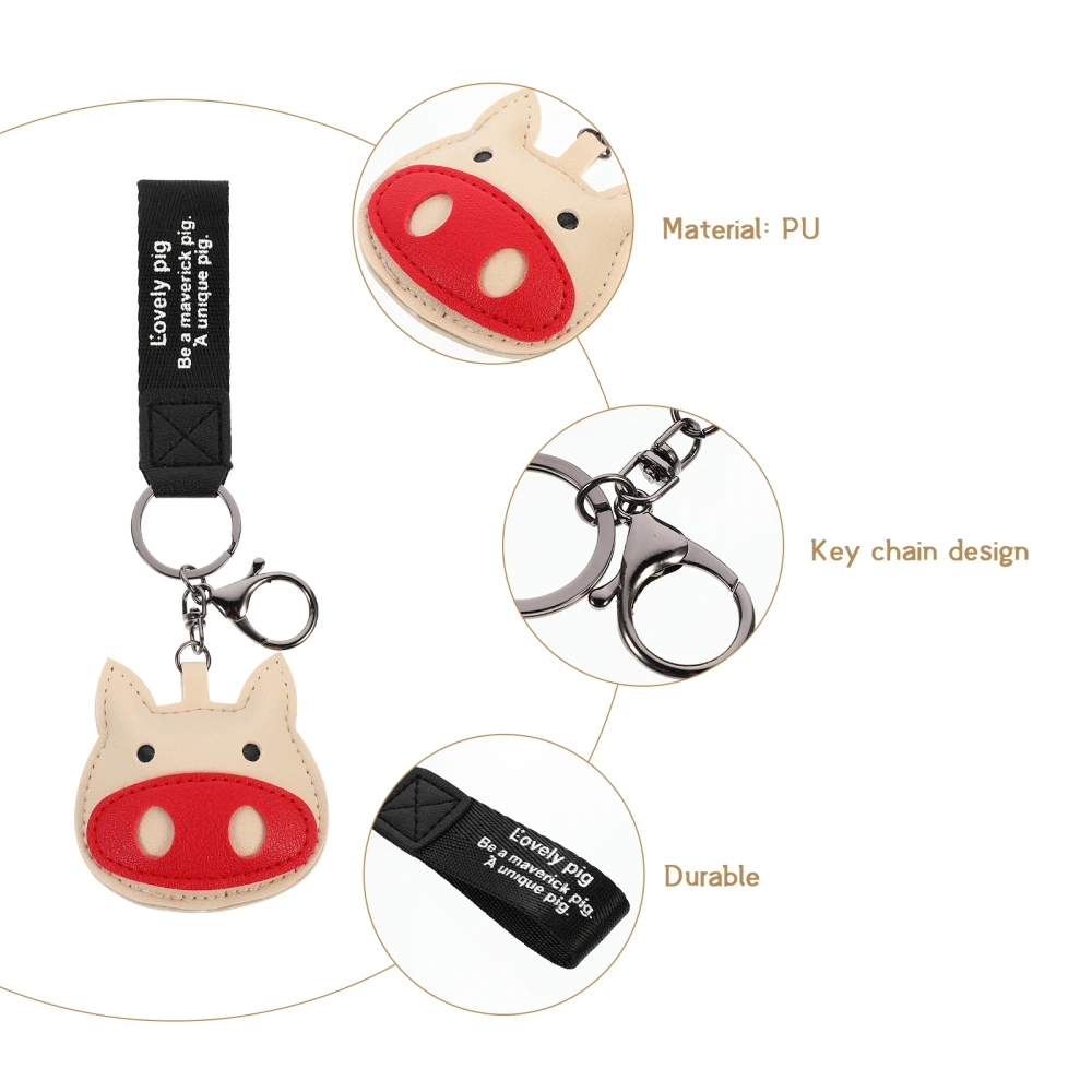 1Pc Lovely Cartoon Pig Pendant Key Chain Multi-function Bag Pendant Decor