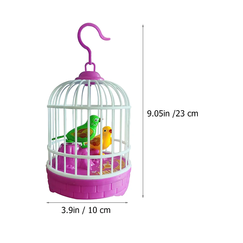 1Pc Smart Birdcage Toy Pet Caged Bird Battery Operated Bird Toy (Random Color)